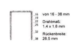 Heftklammer "Typ WS" - Verzinkt - 16-38 Mm Lang