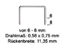 Heftklammer "Typ VX" - Verzinkt - 6-8 Mm Lang