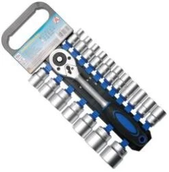 Steckschlüsselsatz - 1/2" - 19-teilig - Chrom-Vanadium-Stahl