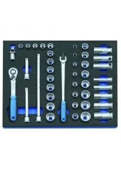 Steckschlüssel-Sortiment - Antrieb 3/8" - In Check-Tool-Modul - 43-tlg
