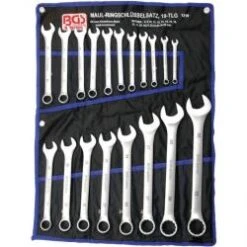 Maulringschlüssel-Satz - CV-Stahl - 8 Bis 32mm - 19-tlg - In Rolltasche