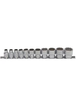 Steckschlüssel-Einsatz-Set - 10 Mm (3/8") 12-Kant - In ZOLL 5/16" Bis 7/8" - 11-tlg. 3 Steckschlüssel-Einsatz-Set - 10 Mm (3/8") 12-Kant - In ZOLL 5/16" Bis 7/8" - 11-tlg.