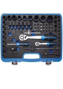 Kraft-Steckschlüsselsatz - 6,3 Mm 1/4 " Und 12,5 Mm 1/2 " - CRO-MO-Stahl - 69-tlg. 3 Kraft-Steckschlüsselsatz - 6,3 Mm 1/4 " Und 12,5 Mm 1/2 " - CRO-MO-Stahl - 69-tlg.