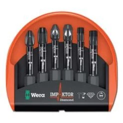 Bit-Sortiment Impaktor - 6-teilig - PH/PZ/TX - Diamant - Wera