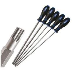 Innenvielzahn Schraubendrehersatz - 5-teilig - M4, M5, M6, M8 Und M10 - Klingenlänge 300 Mm