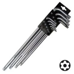 TS-Winkelschlüsselsatz 9-teilig - Mit Stirnlochbohrung