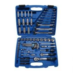 Steckschlüsselsatz - SW Zöllig - Antrieb 1/4"+3/8" - 92 Teilig - Material Chrom-