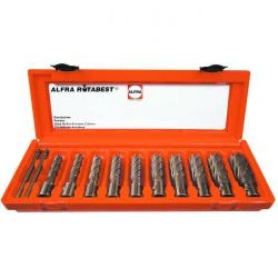 HSS-Co-Eco Kernbohrer 10-er Set - ALFRA ROTABEST - 50 Mm Schnitttiefe - 14,0 Bis 3 HSS-Co-Eco Kernbohrer 10-er Set - ALFRA ROTABEST - 50 Mm Schnitttiefe - 14,0 Bis