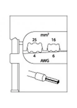 Modul-Einsatz - Für Aderendhülsen - 16/25 Mm²