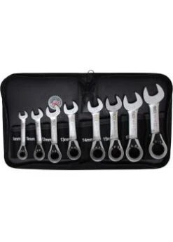 Ratschenring-Maulschlüssel Satz - Umschaltbar - Größen 8 Bis 19 Mm - 8-tlg.