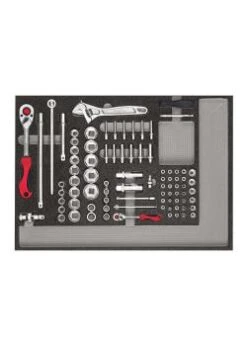 GEDORE Red Steckschlüssel-Satz - 1/4 Zoll Und 1/2 Zoll - Zubehör Im Schaumstoffmodul - 84-teilig