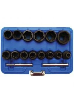 Steckschlüsseleinsätze - Spezialausführung - 8 Mm-27 Mm - 1/2" Antrieb - 16-tlg.