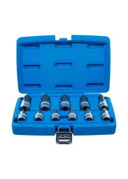 Bit-Einsatz-Satz - Antrieb Innenvierkant 12,5 Mm (1/2") - Innensechskant - Zollgrößen 7/32" Bis 3/4" - 11-tlg. 3 Bit-Einsatz-Satz - Antrieb Innenvierkant 12,5 Mm (1/2") - Innensechskant - Zollgrößen 7/32" Bis 3/4" - 11-tlg.