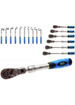 Umschaltknarre - Auszieh- Und Abwinkelbar - 12,5 Mm (1/2") - Größe 345 Bis 495 Mm