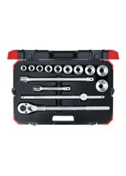 GEDORE Red Steckschlüssel-Satz - Chrom-Vanadium-Stahl - 3/4 Zoll - 14-teilig